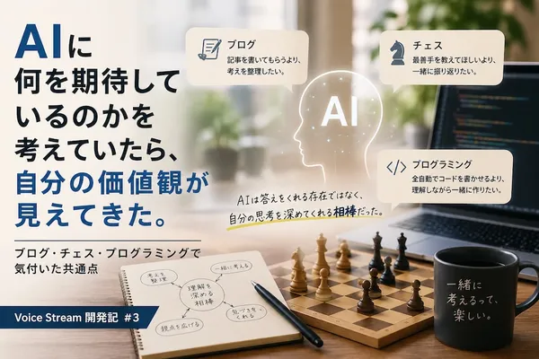 AIに何を期待しているのかを考えていたら、自分の価値観が見えてきた