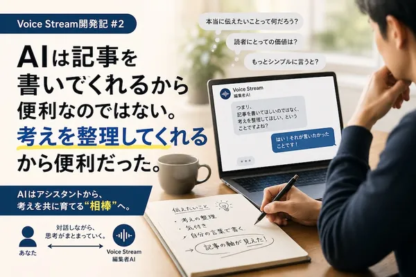 AIは記事を書いてくれるから便利なのではない。考えを整理してくれるから便利だった