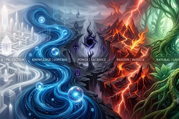 MTGの各色（白青黒赤緑）の特徴とは？自分に合う色のチェックリスト付き！