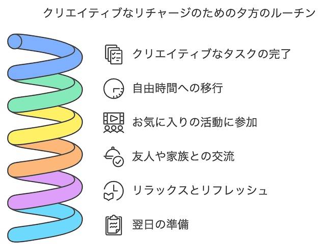 自由時間：クリエイティブな1日を楽しんだあとは