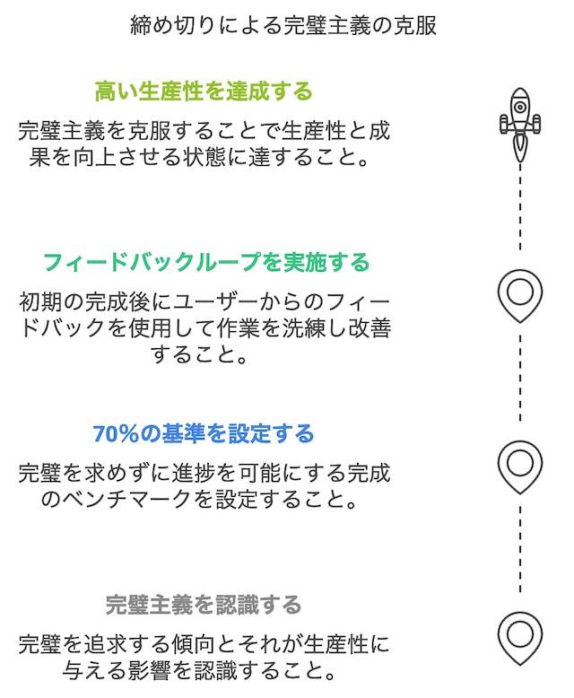 完璧主義との決別：完成度70％で進むべし