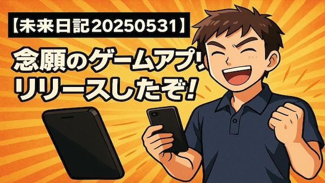 【未来日記20250531】念願のゲームアプリをリリースしたぞ！