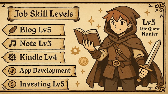 人生をゲーム化。仕事のスキルレベルを独自に定義してみた！